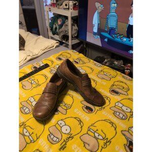Earth Origins Shoes Women's 9.5M Erika Slip On Loafers Brown Leather